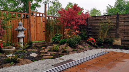 Jardin japones realizado por Bonsaikido